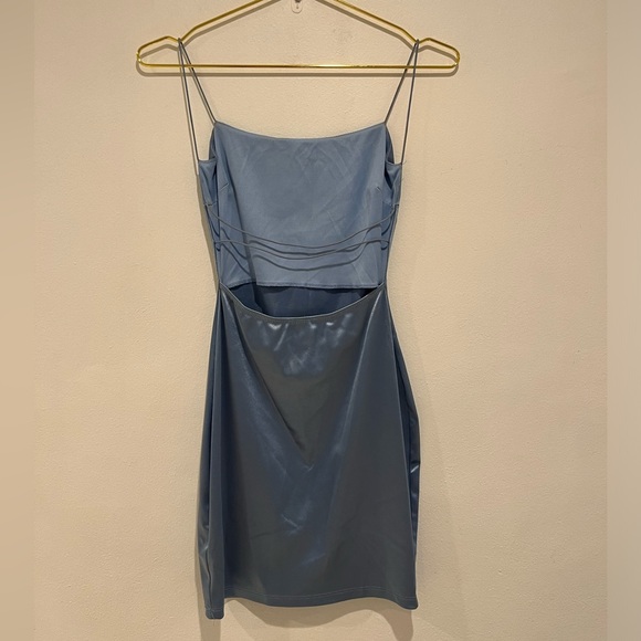 Windsor Satin Blue Mini Dress Size Small Homecoming, Party, Birthday dress - Picture 4 of 6